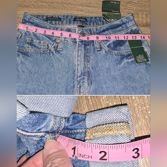 NWT Wild Fable Highest Rise Mom Short Cuffed Denim Jean HAPPY Shorts 0 25R 25 R - Picture 6 of 10